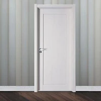 Shaker style White painted Bedroom Single Doors Interior solid wood Doors 2