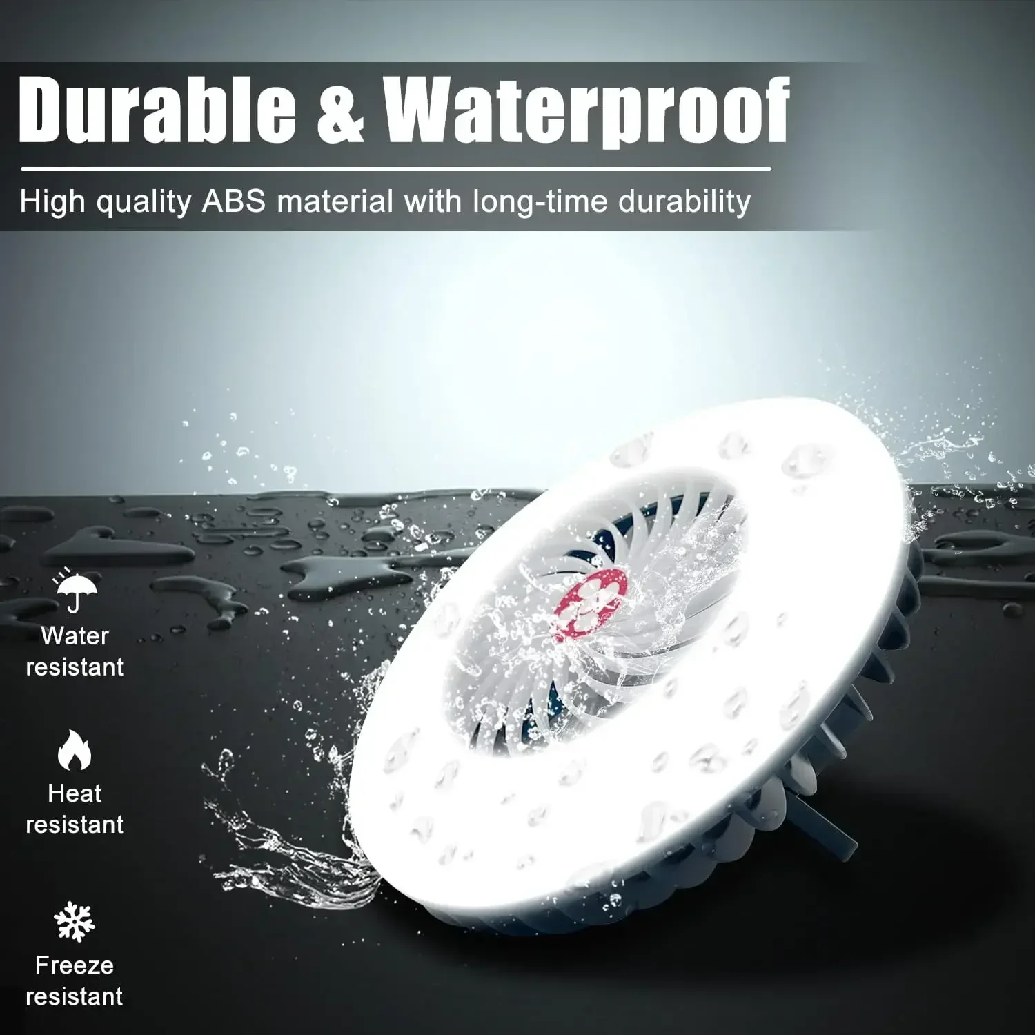 Portable Fan with LED Light USB Rechargeable Desk Fan Tent Lamp Magnetic Torch Outdoor Emergency Camping Lantern with Hook