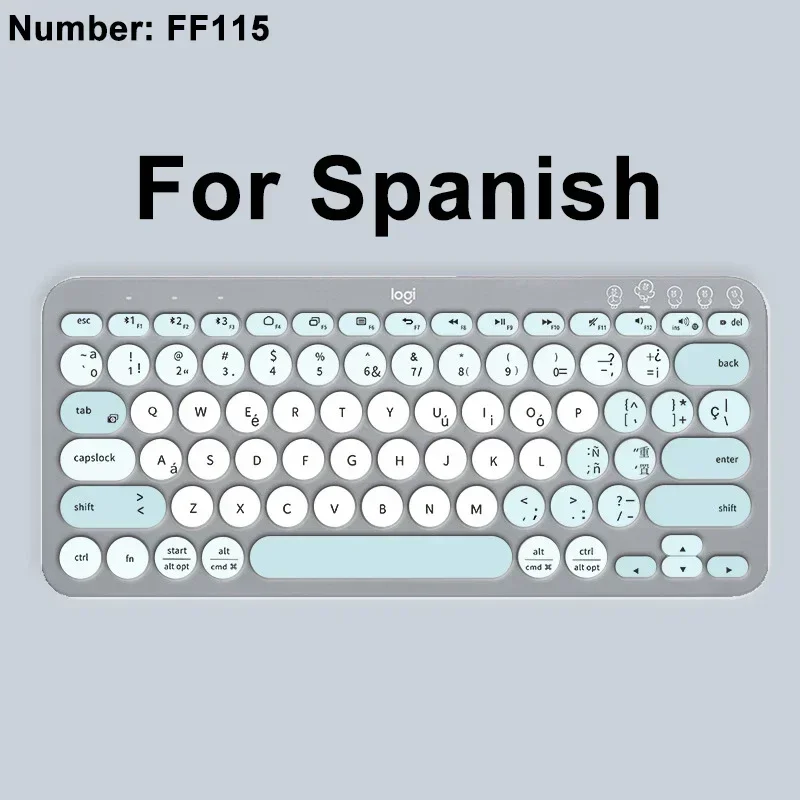 Universal Silicone Keyboard Protector Skin Film - Clear Pink with Multilingual Layout