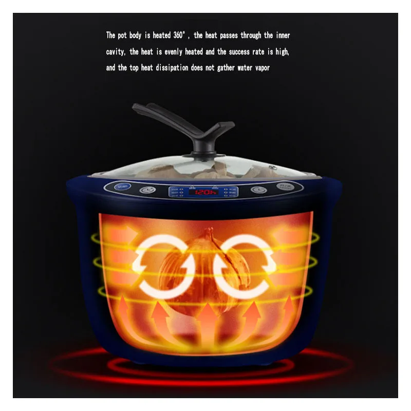 6L 110w Automatic Black garlic fermenter household DIY zymolysis pot maker 220V black garlic fermenting machine Energy saving