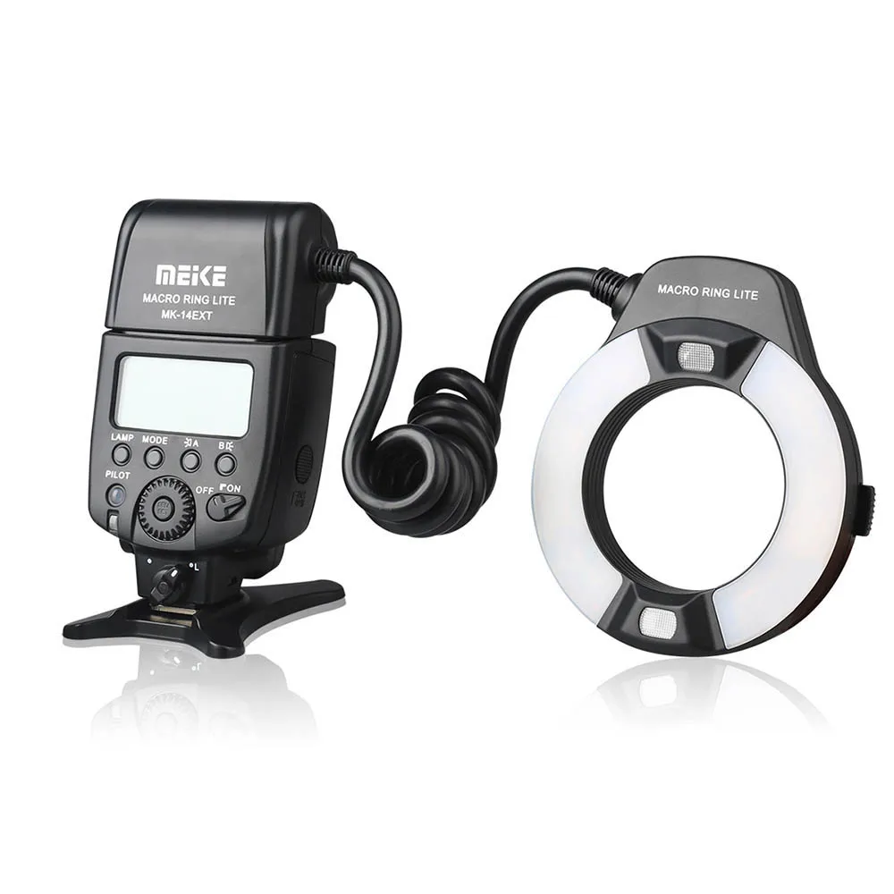 MEIKE MK-14EXT Ring Flash E-TTL Macro LED Ring Speedlite for Canon 550D/ 760D/