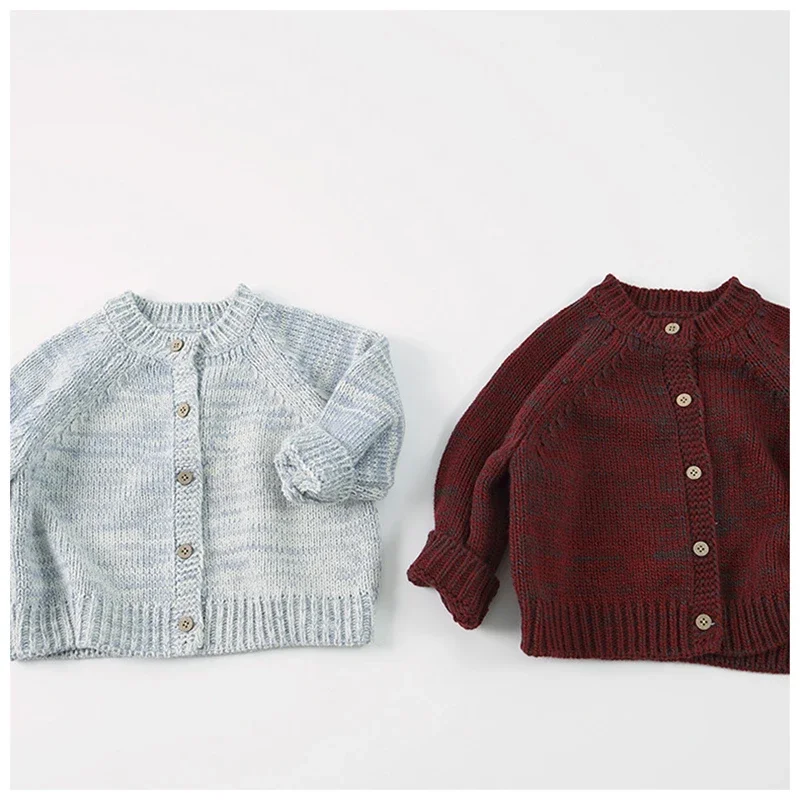 Kids Thick Knitted Cardigan Coat Sweater