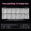 12 Grids Rainbow Split Cake Face Painting Body Art Painting Pigment Plastic Box Empty Palette Tray With Lid 1