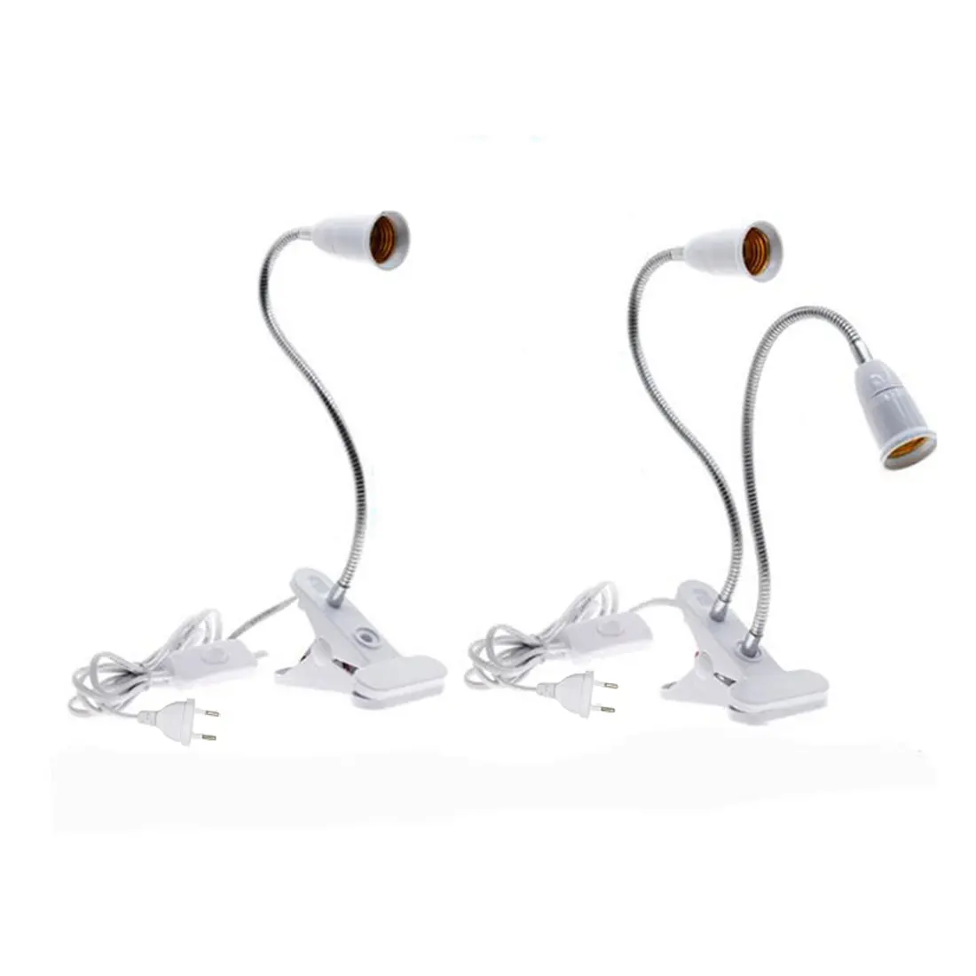 Support de Lampe de Bureau Flexible pour Plante d'Nik, Prise UE US 360, Câble à réinitialisation Col de Cygne avec Joli Marche/Arrêt