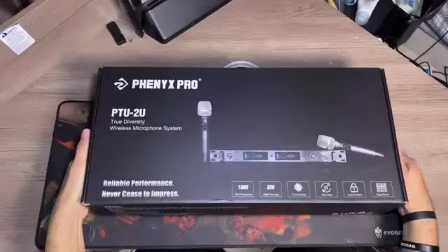 PHENYX PRO PTU-2U ワイヤレスマイクシステム PTU-2U-2H Dual Wireless Microphone System - Phenyx Pro