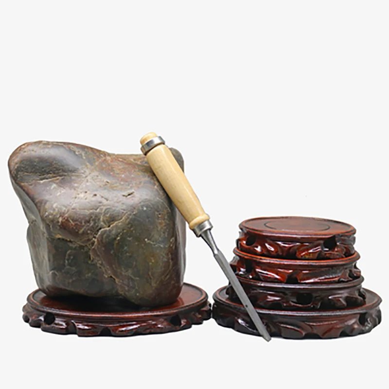 Wooden Pedestal Display Stand, Solid Wood Carving, Handicraft, Decorative Base for Bonsai Statue, Tea Set, Teapot Ornaments