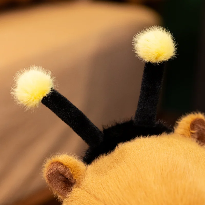 Adorable Bee Capybara Plush Doll - Soft & Creative Stuffed Animal Toy for Birthdays and Room Decor