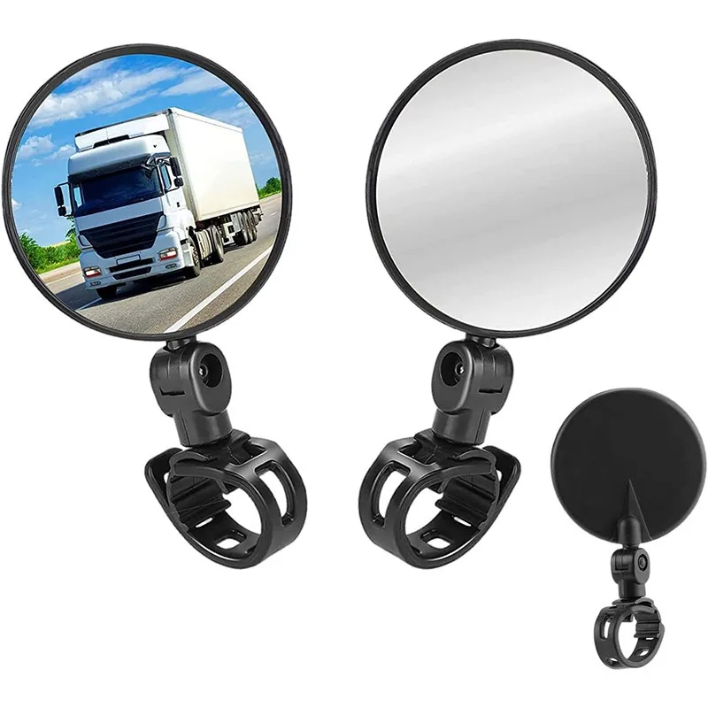 Bicycle Rearview Mirror 360 Degree Rotation Auxiliary Convex Mirror Handlebar Mount Cycling Bike Rear View Mirrors bicycle mirror