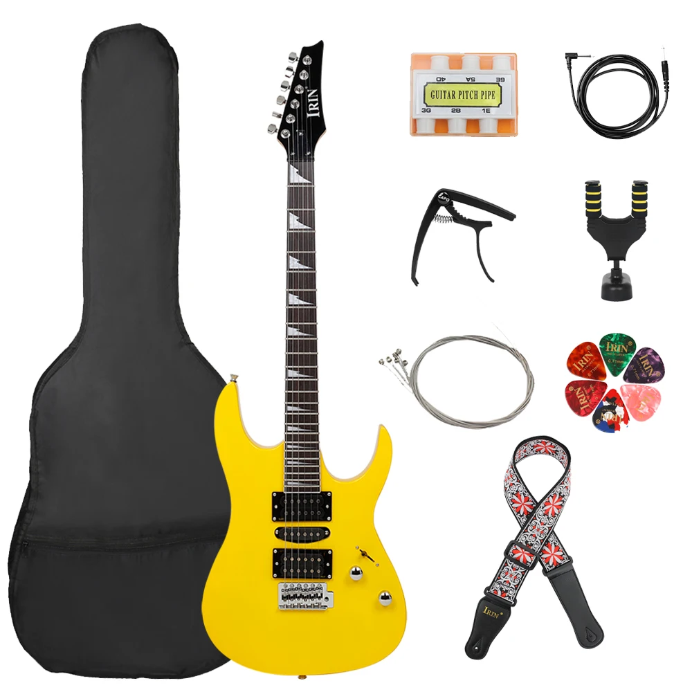 

IRIN 24 лада 6 струн электрогитара кленовый корпус Электрогитара гитара с сумкой струны медиаторы гитары детали и аксессуары