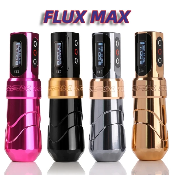 FLUX MAX Wireless Tattoo Machine 3.5/4.0/4.6 Stroke 2400mAh 2 battery Tattoo Kit