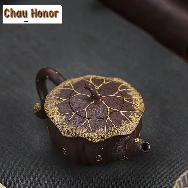 100ml Exquisite Chinese Yixing Purple Clay Raw Ore Handmade Household Kung Fu Teaset Filter Kettle Accessories Gift Packaging