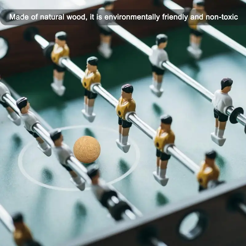 36mm Cork Solid Wood Foosball Table Soccer Ball Baby Foot Fussball Desktop Soccer Ball Game Replacement Acces 1/6/12pcs