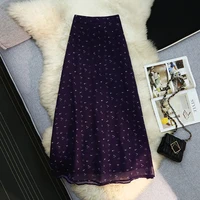 Seoulish Korean Retro Floral Midi Skirts for Women 2025 New Spring Summer Elegant High Waist Casual Mid Length Women's Skirts - Image 3