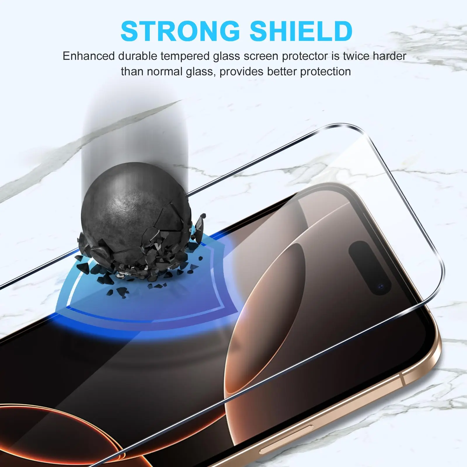 Premium Tempered Glass Screen Protector - HD Crystal Clarity, 9H Hardness, Case-Friendly, Anti-Scratch