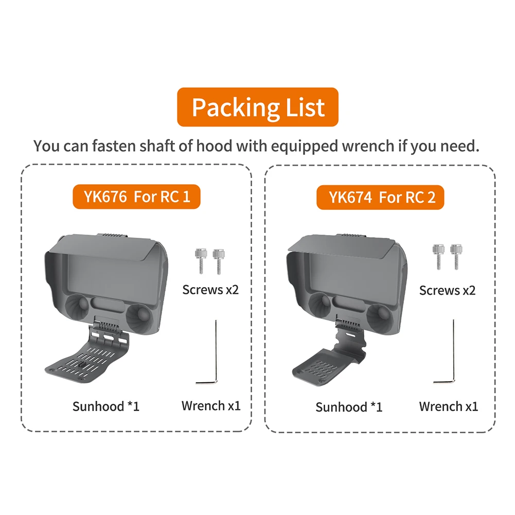 For DJI RC/RC 2 Sunshade Screen Protector Drone Controller Screen Protection Sunhood for DJI Mini 4 Pro & DJI Air 3 Accessories