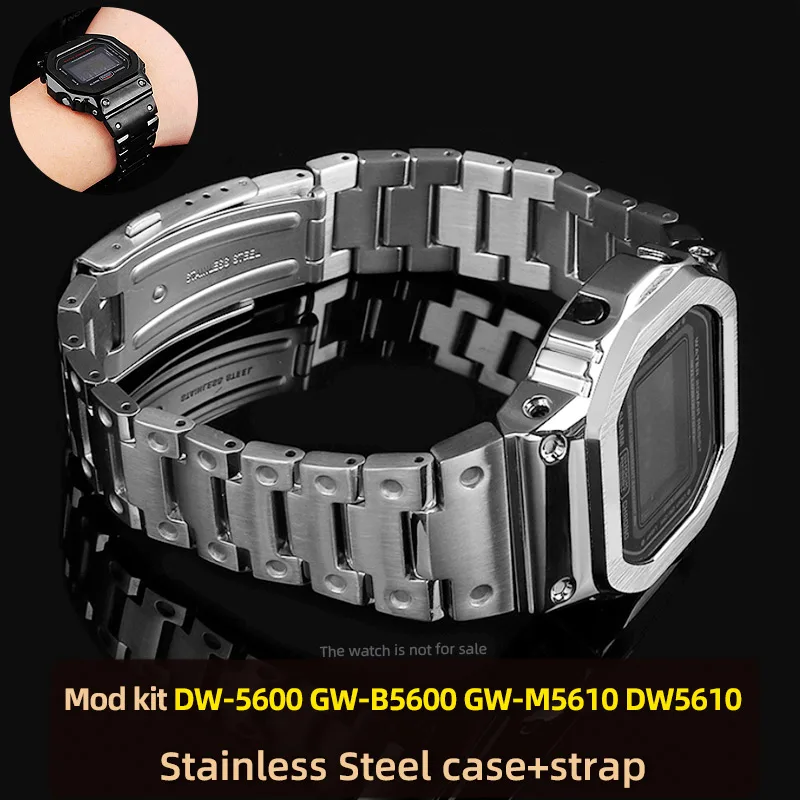 DW5600 Mod Kit Stainless Steel Case Strap For G-SHOCK Casio 3299