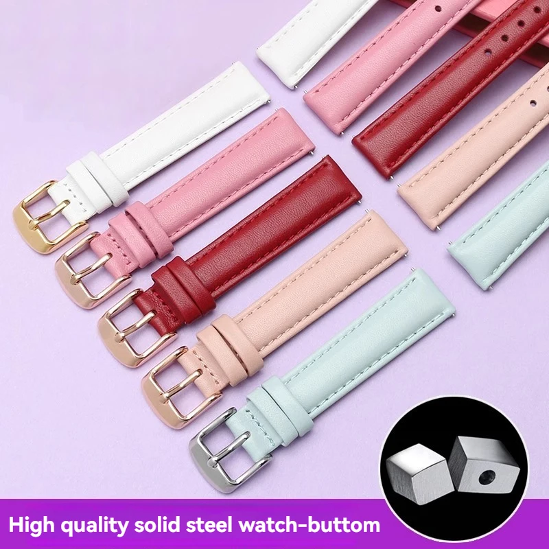 Premium Cowhide Quick Release Watch Strap - Elegant Wrist Accessory