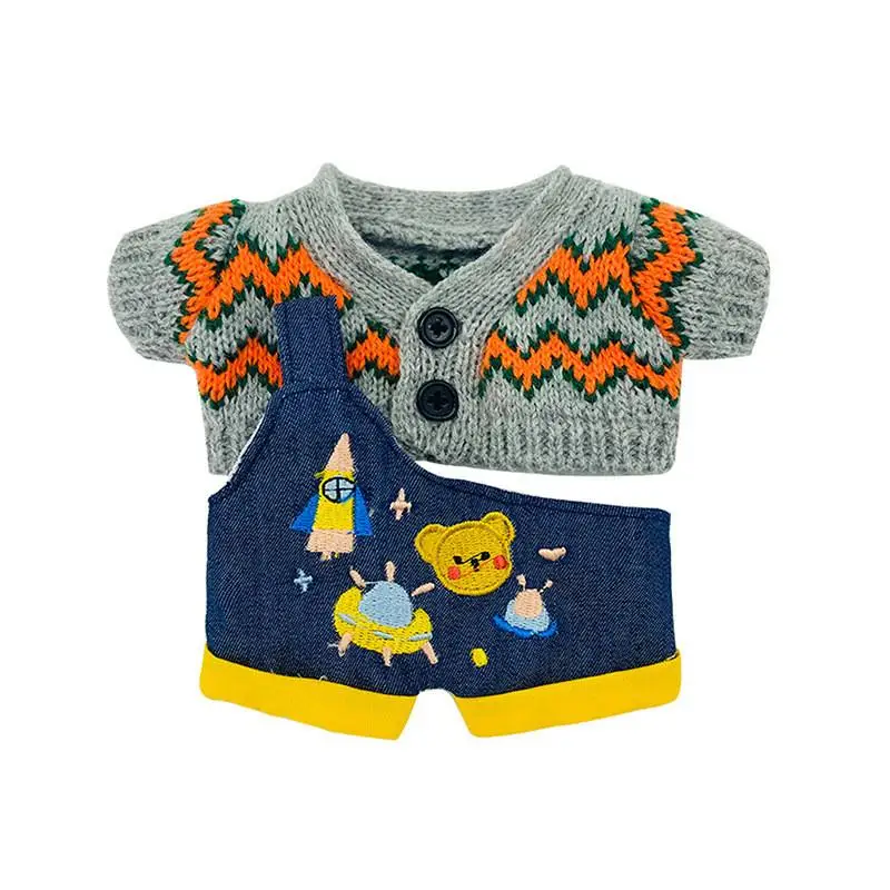 thumbnail image 1 of Mini ropa de felpa para muñecas de pato, traje de 20cm, accesorios para muñecas molestas, suéter, monos, conjunto de ropa, regalo, 1 of 5