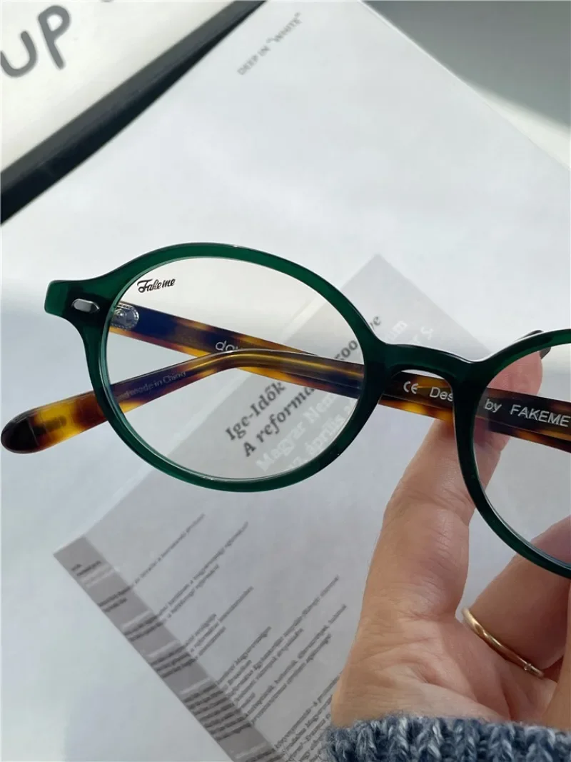 Retro Myopie Brille Frauen Kleine Runde Rahmen Anti Blau Licht Männer Künstlerische Rahmen Gläser 0 Bis -4,0 – Detail 19