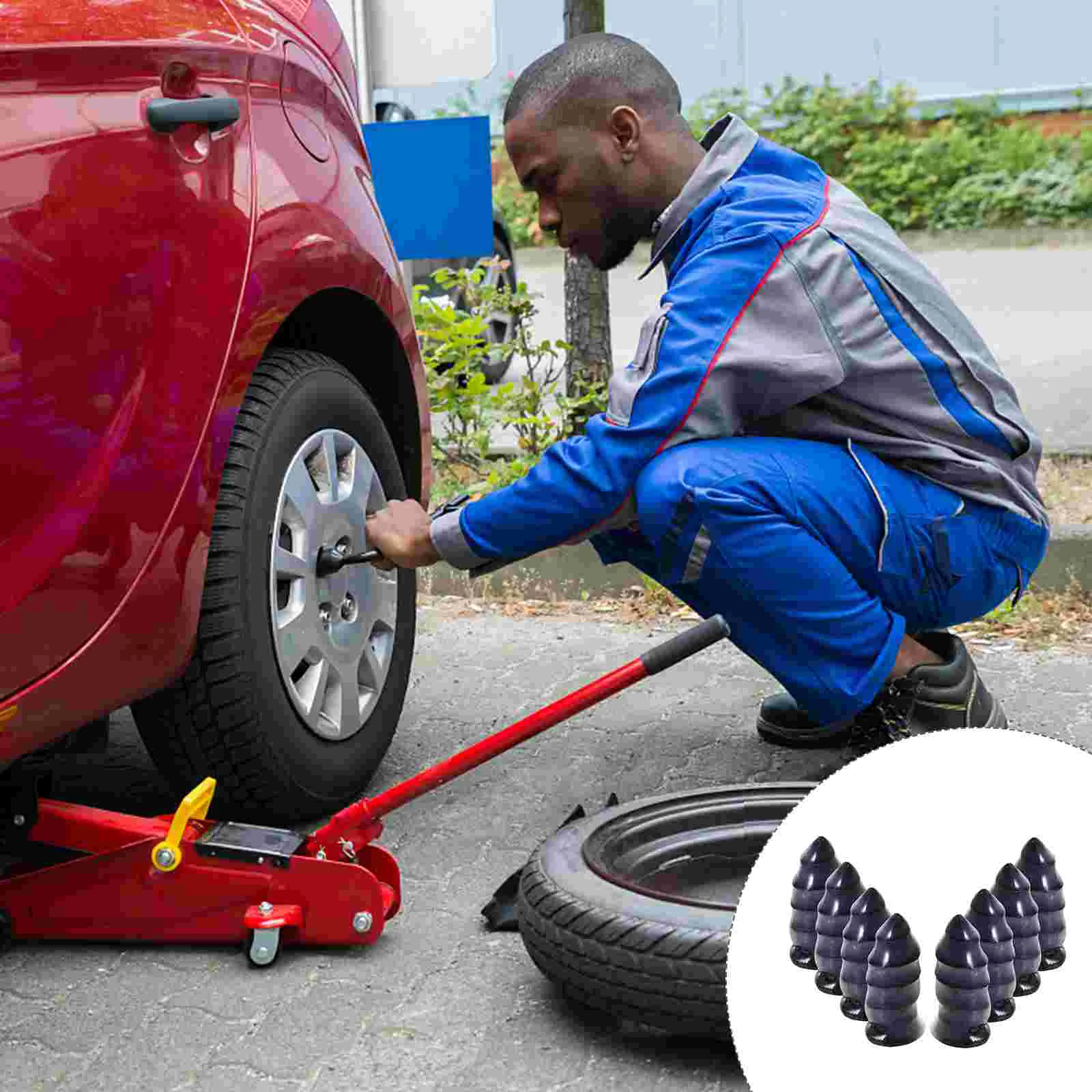 20 Pcs Tire Repair Nails Car Studs Rubber Anti Skid Nails Bike Anti Skid Pedal Slip Screw Tire Sealant Screws Bicycle