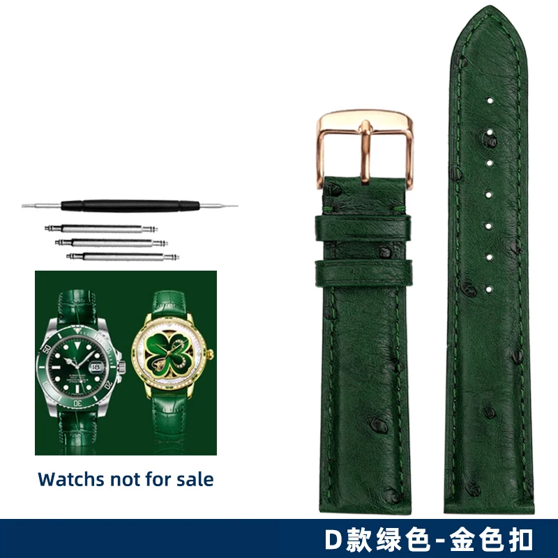 High Quality Green Watch Strap with Butterfly Buckle - Business Casual Design