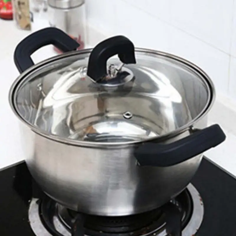 Silicone Anti-Scald Pot Handle Protectors Non-Slip Pot Clip Sleeves Silicone Handle Holder Cookware Holders Cover