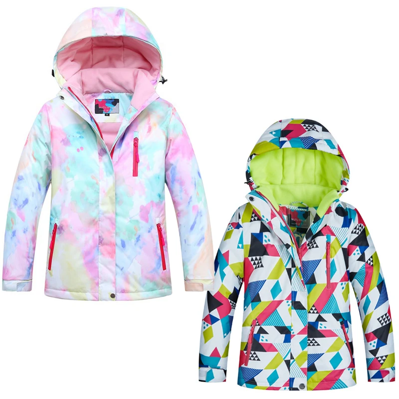 

2022 Hooded Warm Baby Girl Snow Jackets Sport Windproof Kids Snowboarding Outerwear Children Skiing Coats Outdoor Heated Clothes