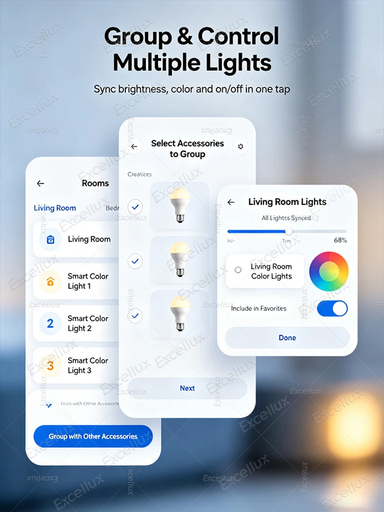 Smart LED Bulb with WiFi Control and RGBCW Dimmable Lighting