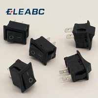 5Pcs/Lot Black Push Button Mini Switch 6A-10A 110V 250V KCD1 2Pin Snap-in On/Off Rocker Switch 5PCS/Lot 21MM*15MM BLACK - Image 2