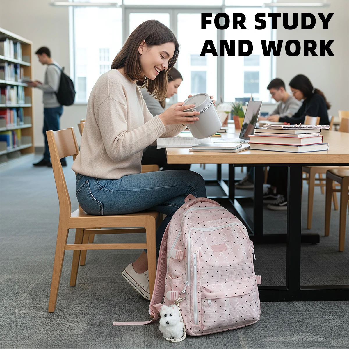 Junior High School Students' Schoolbags, Girls' Ultra-Light Weight-Reducing Spine-Protecting Backpacks for Elementary School Fifth and Sixth Grade Students, High School Students and College Students