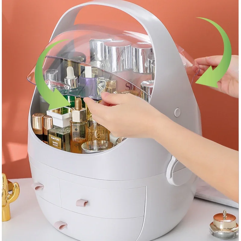 25 Cosmetics Storage Box Desktop Multi-function Large-capacity Dustproof and Waterproof Cosmetics Storage Capsule Lipstick Rack 4