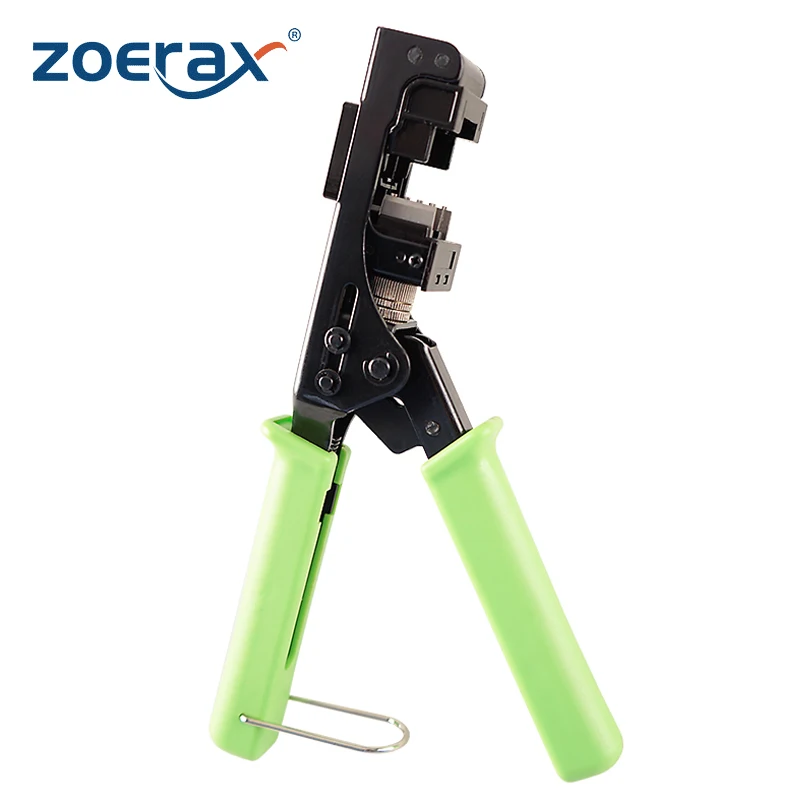 Zoerax-keystone Jack Punch Down Ferramenta 90 Graus Modular Específico Fit Cat5 5e Cat6 6a Adaptador Terminação Rápida Crimper