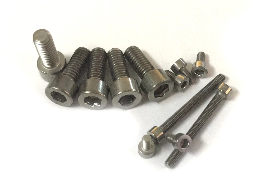 Ti pura, soquete hexagonal, parafuso de parafuso,