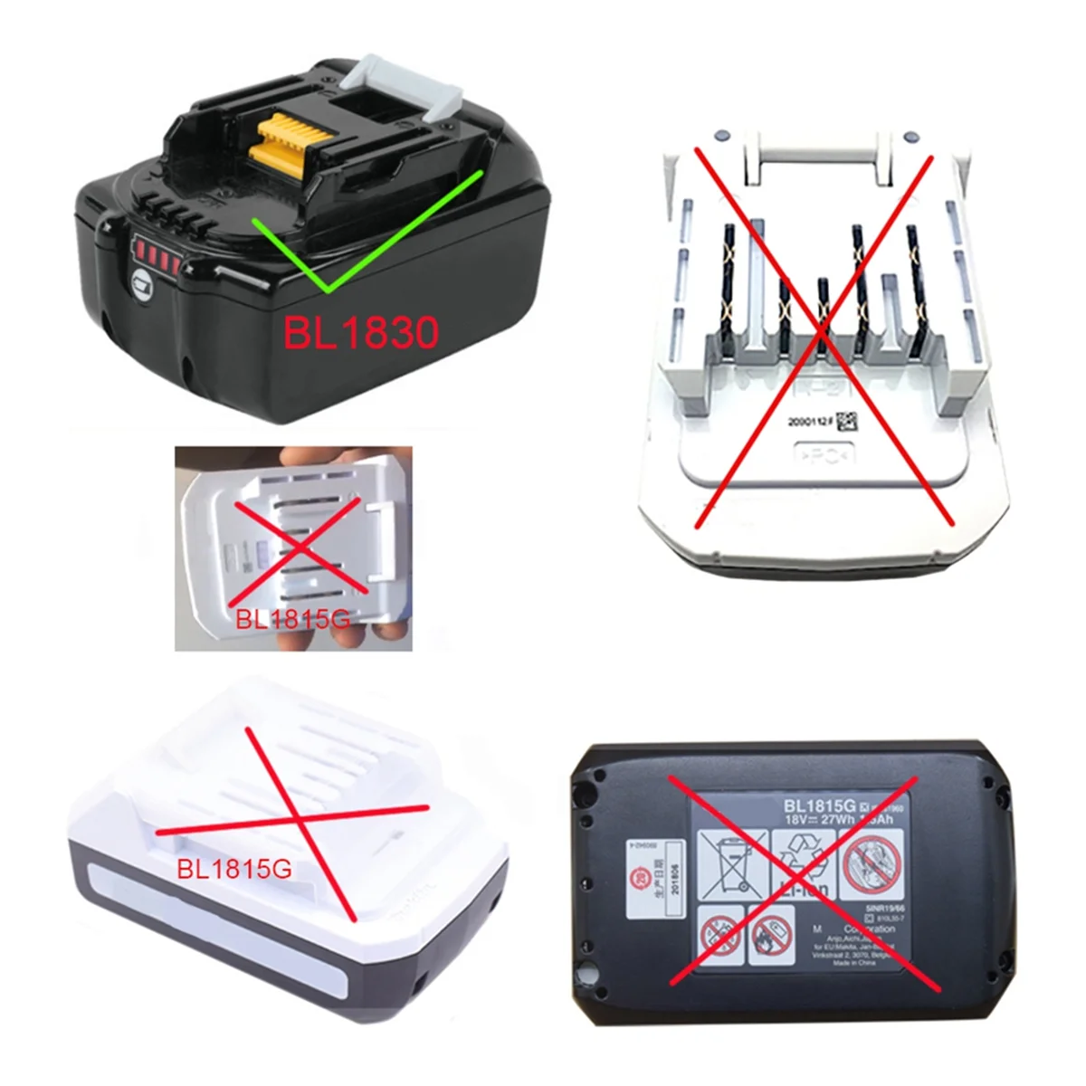 Battery Adapter Converter for Makita 18V Li-Ion Battery BL1830 on for DAYI A3 48F 88F Lithium Tool battery adapter converter