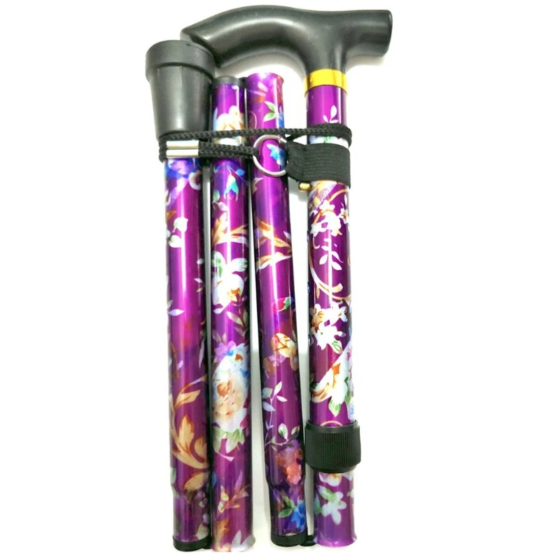 Walking Cane for Women Men Adjustable Heights Self Standing Folding Portable Collapsible