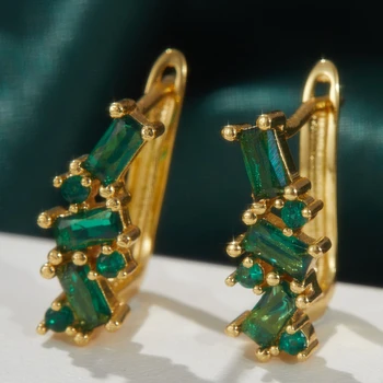 European and American Sparkling Inlaid Zircon Pendant Earrings, Women's Personalized Trendy Holiday Party Jewelry Accessories