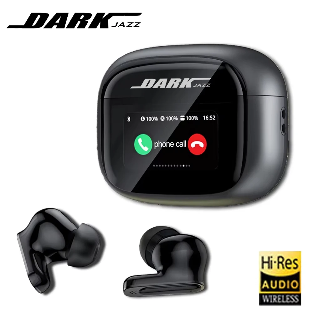 Wireless Earbuds Darkjazz V11 Touch Screen Headphones ANC Bluetooth5.4 Noise Cancelling HiFi Stereo In-Ear ENC With Mic