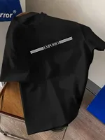 T-shirt pour homme en coton 100% pur, marque de luxe, imprimé lettres, manches courtes, vêtements pour homme de haute qualité, streetwear 3