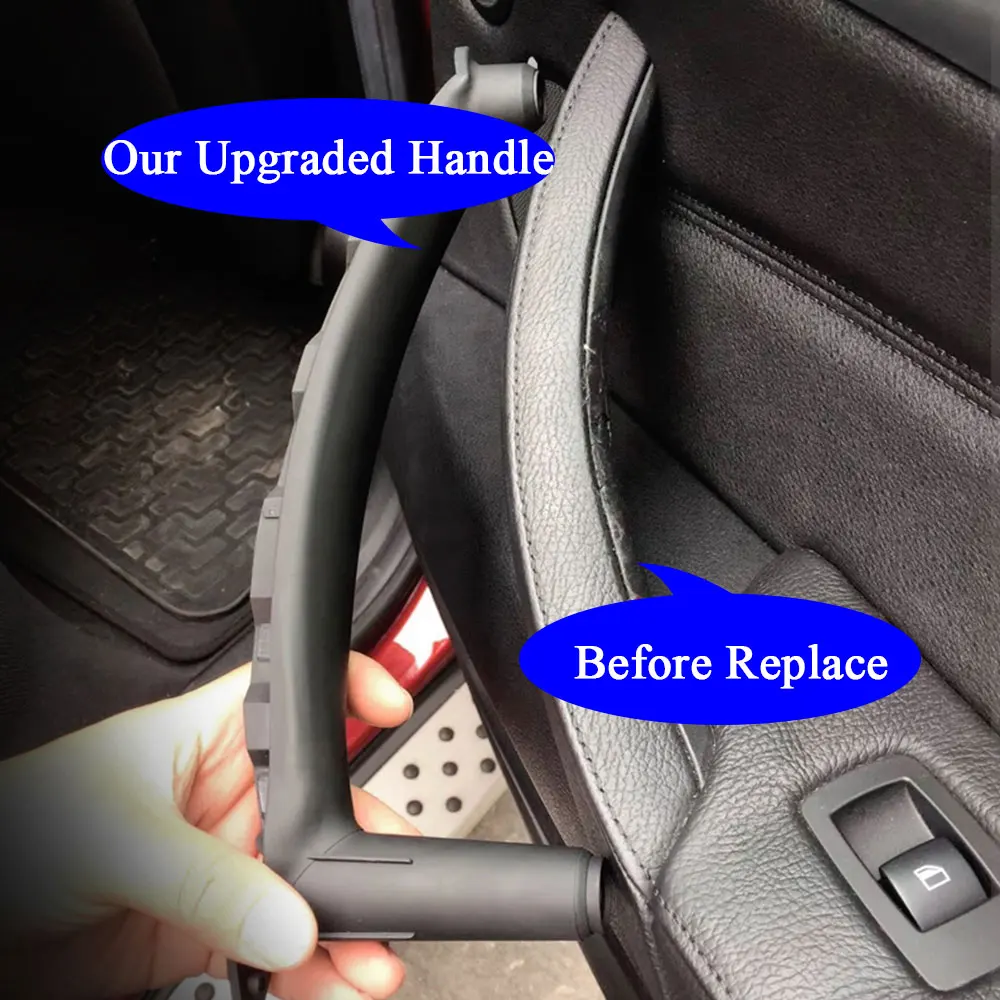 Inner Driver Door Window Switch Armrest Cover Pull Handle Replacement For BMW X5 X6 E70 E71 E72 2007-2013 4PCS Kit door panel trim cover interior door handle cover car door handle cover door panel handle