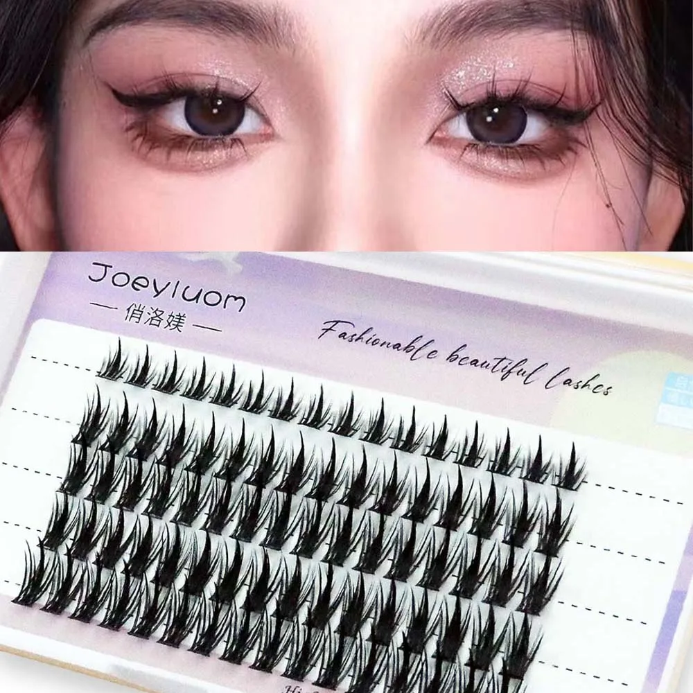 

Makeup fake eyelashes 1/box 80 bundle natural Russian 3D individual manga eyelash clusters extended wholesale maquillaje lashes