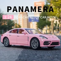 1:24 Porsche Panamera Alloy Car Model Simulation Sound And Light Pull Back Toy Car Metal Sports Car Boys Collection Gift C288 1