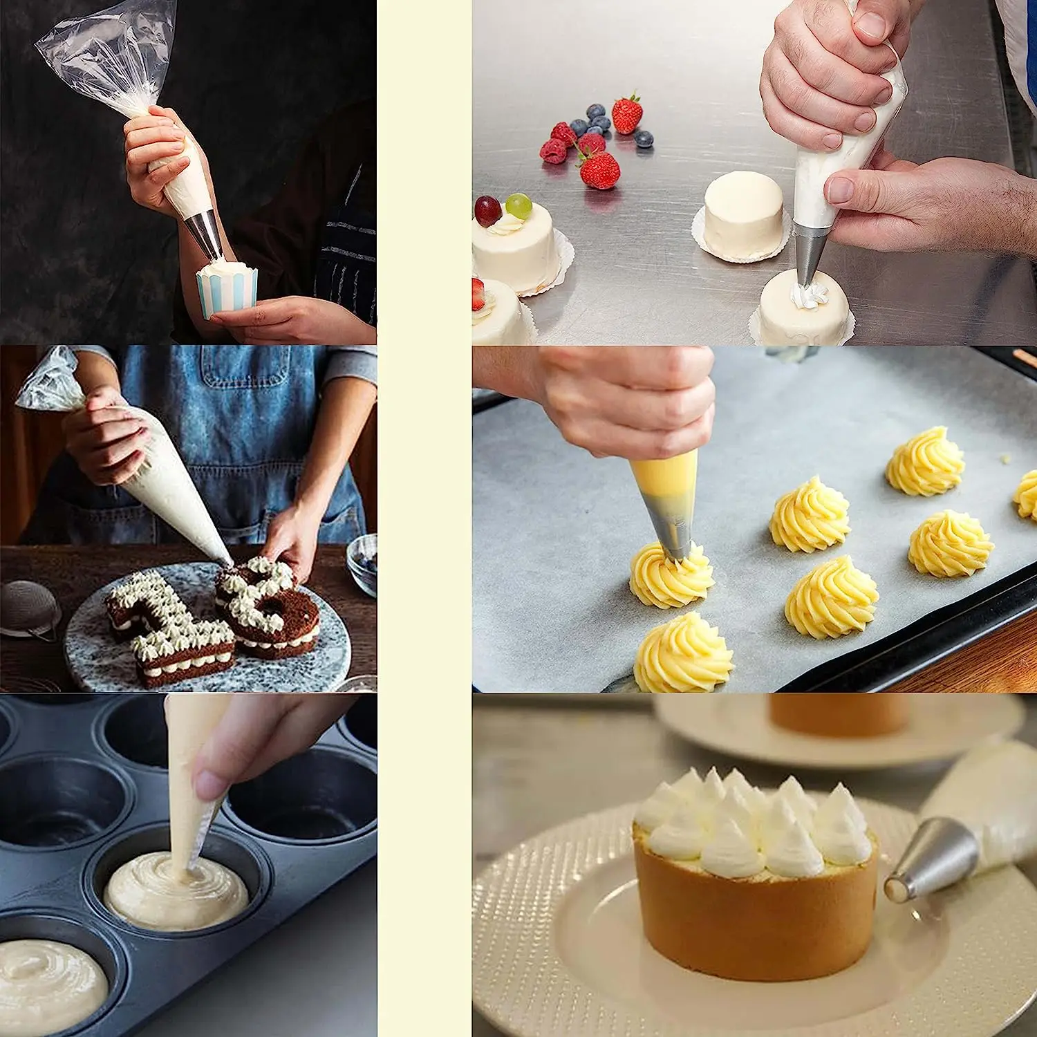 Cupcake Homemade Piping Bag 50PCS Disposable Pastry Bags Cake