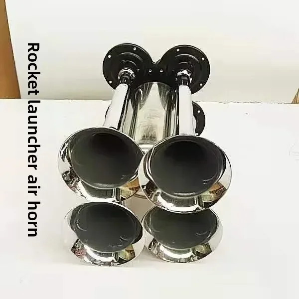 내구성 있는 자동차 트럭 에어혼 개조 로켓 발사기형 지속 에어혼 초강력 경적 12V24V 겸용