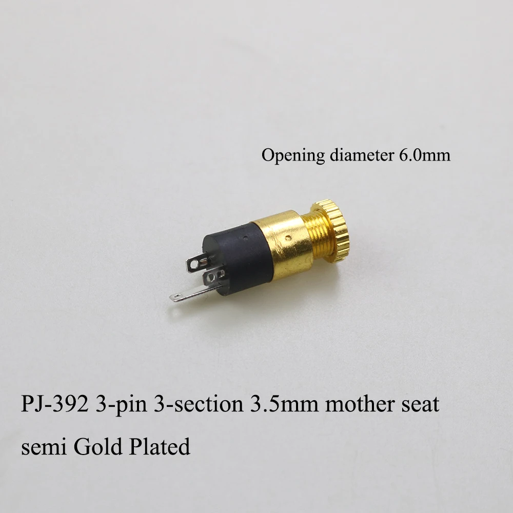 PJ Series 3.5mm Stereo Female Socket with Screw 3.5 Audio Headphone Jack 3P Vertical Double Channel Connector 392 399 3640