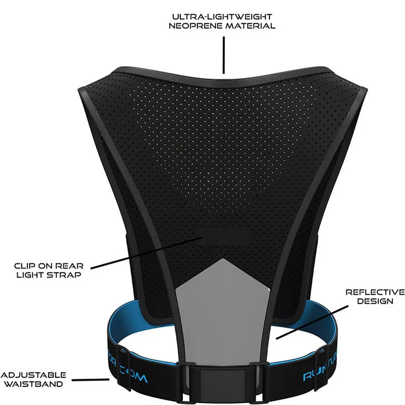 Reflective Running Vest With Mobile Phone Backpack Cycling Vest SBR Sports Phone Holder Bag For Outdoor Jogging Sports Waistcoat 3