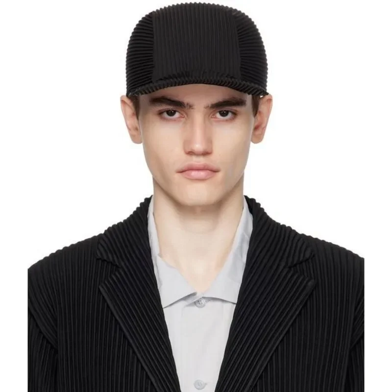 Duck Cap Men Miyake Pleated Style Summer Simple Baseball Cap