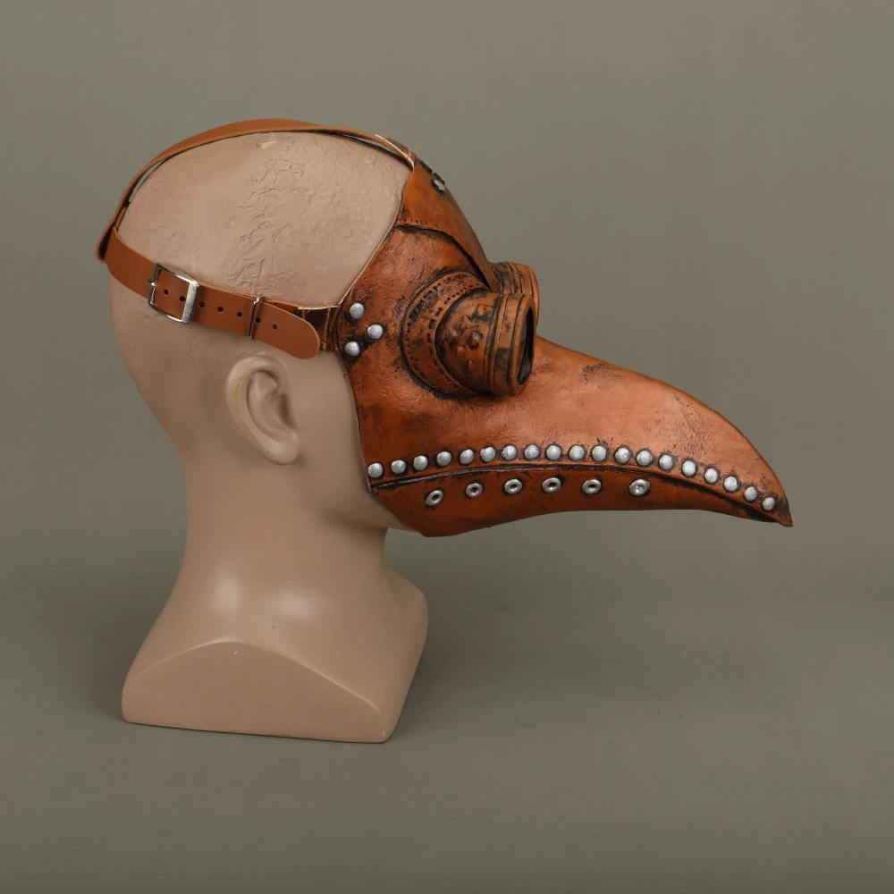 Steampunk Plague Doctor Mask Latex Bird Beak Doctor Mask Long Nose Masks Cosplay Costume Funny Face Wear Halloween Party New (5)