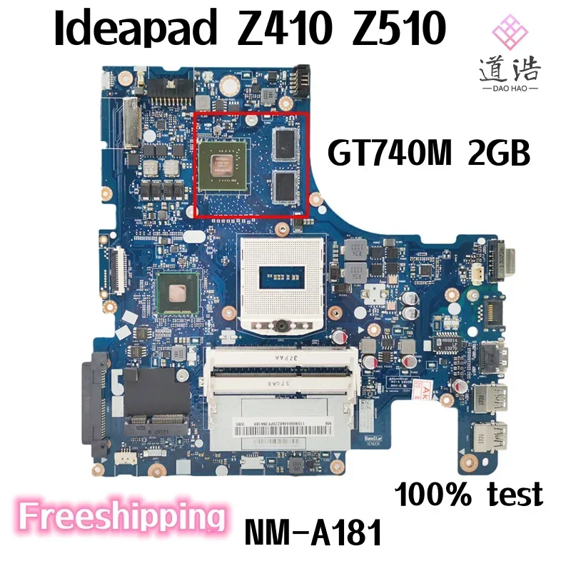 NM-A181 For Lenovo Ideapad Z410 Z510 Laptop Motherboard AILZA Rev:1.0 GT740M 2GB GPU DDR3 Mainboard 4 NM-A181 For Lenovo Ideapad Z410 Z510 Laptop Motherboard AILZA Rev:1.0 GT740M 2GB GPU DDR3 Mainboard - Image 2