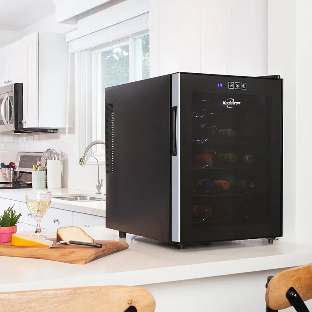 NEW-Wine Fridge - Wine Cooler, 20 Bottle Wine Cabinet for Champagne, Red & White Wine, Freestanding Cellar For Bar, Home, Kitche