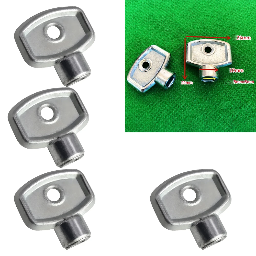 

4Pcs 5mm Universal Radiator Vent Wrench 13965 Nickel-Plated 23x25x10mm Radiator Copper Exhaust Valve For Any Heater Accessories